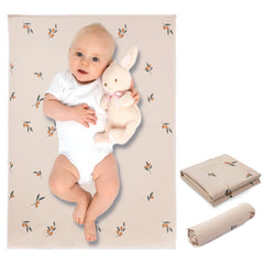 PHOEBUS BABY vegan leather changing mat Branch folded for compact storage and travel