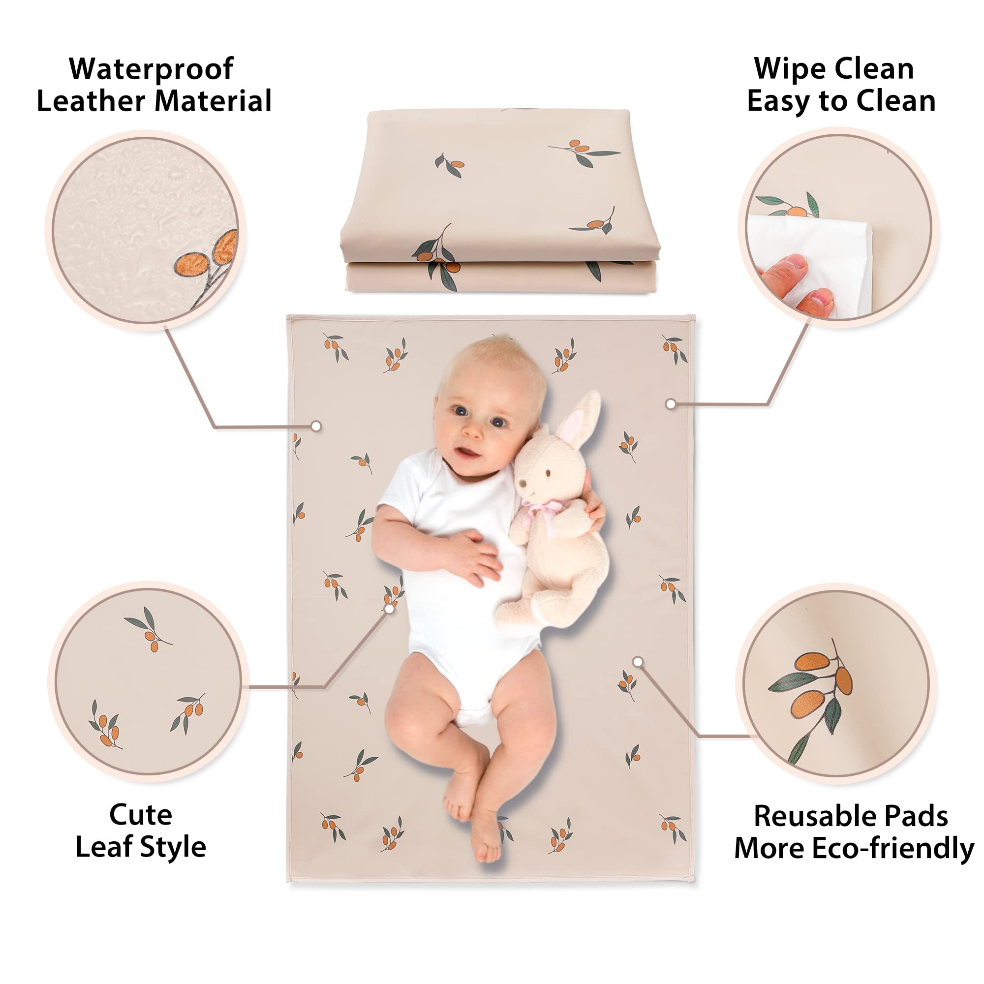 PHOEBUS BABY changing mat Branch placed in diaper bag for on-the-go changes