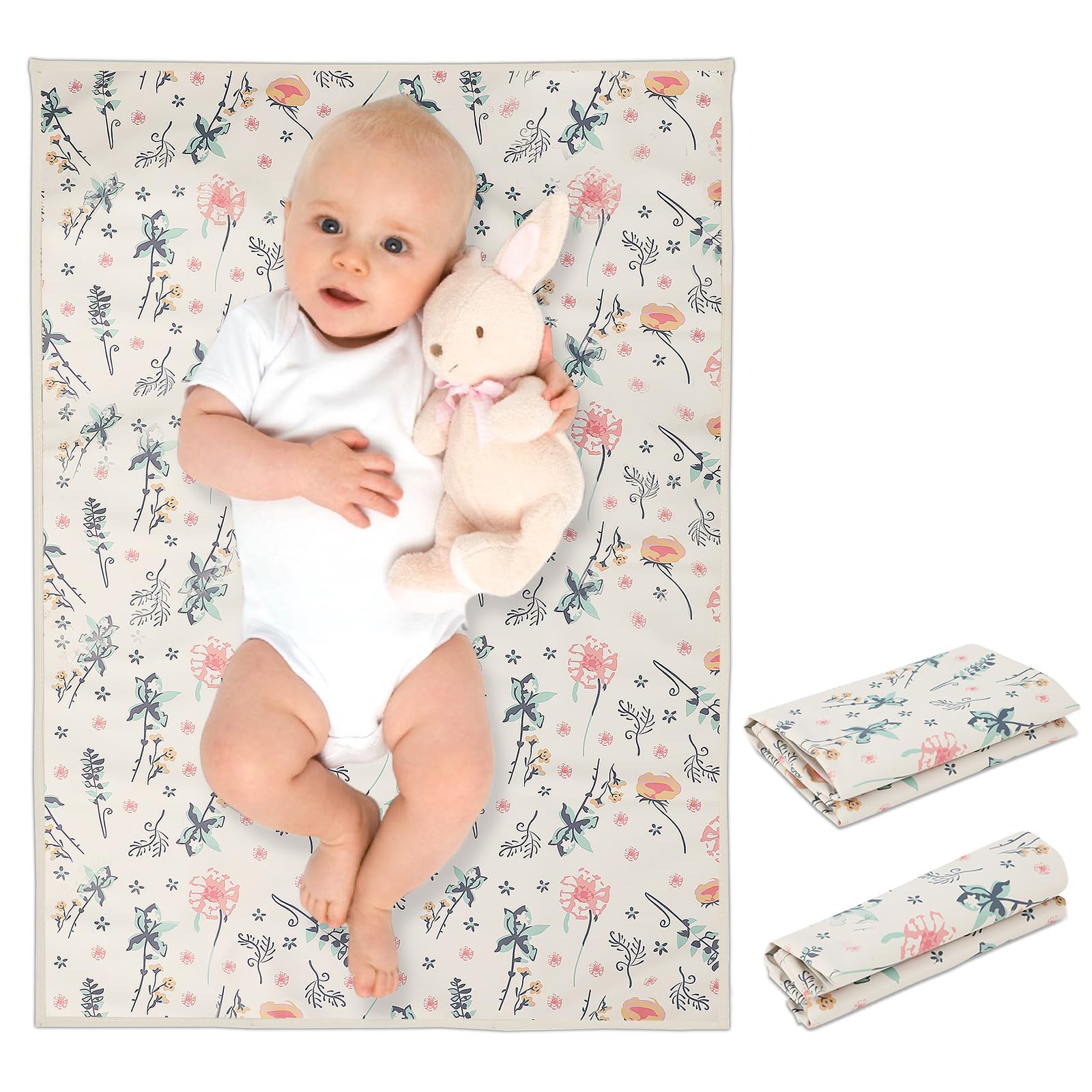 PHOEBUS BABY vegan leather changing mat rolled for travel, compact and easy to stow