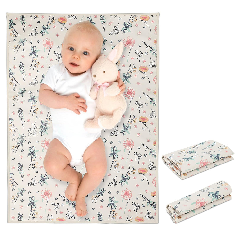 PHOEBUS BABY vegan leather changing mat rolled for travel, compact and easy to stow