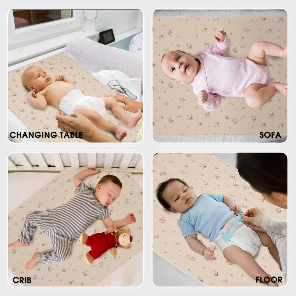 PHOEBUS BABY vegan leather changing mat multipurpose use on bed sofa car stroller