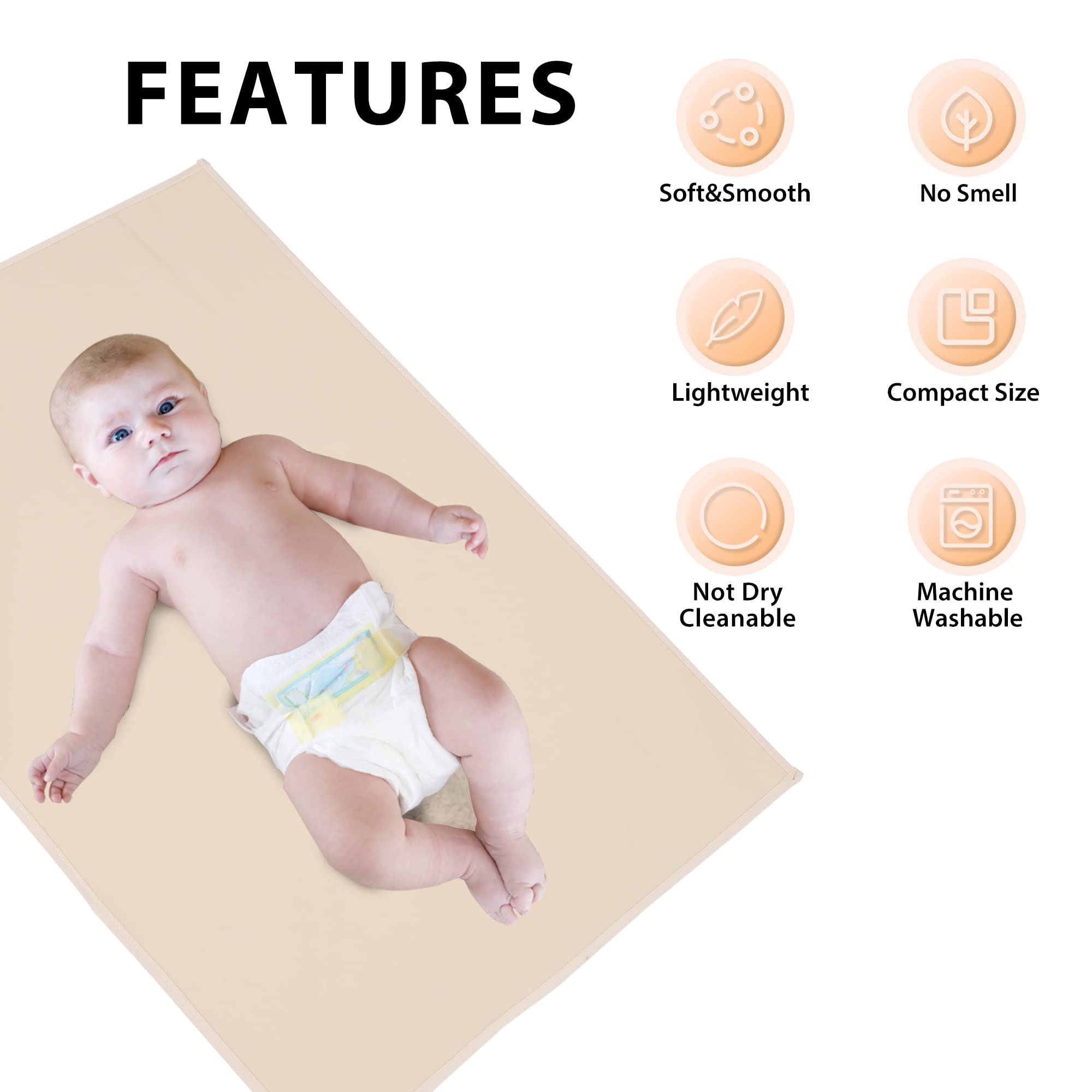 PHOEBUS BABY vegan leather changing mat in stroller for clean on the go changes.