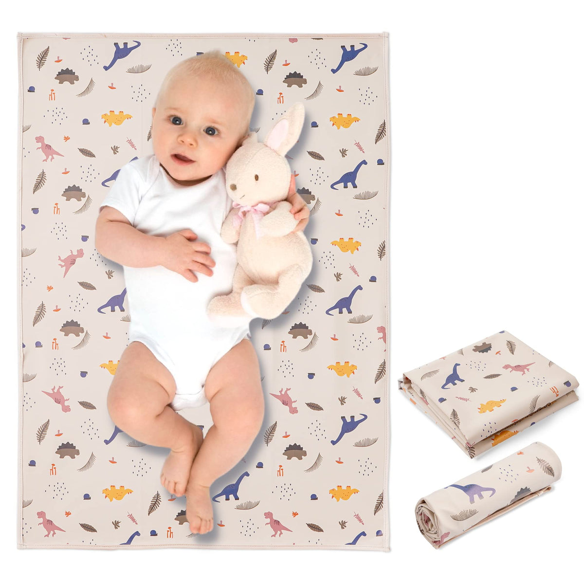 PHOEBUS BABY vegan leather changing mat with wipe-clean surface for quick diaper changes.