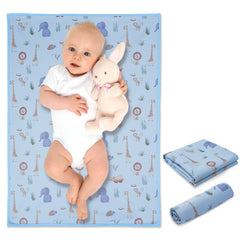 PHOEBUS BABY vegan leather changing mat wipeable surface for quick cleanups.
