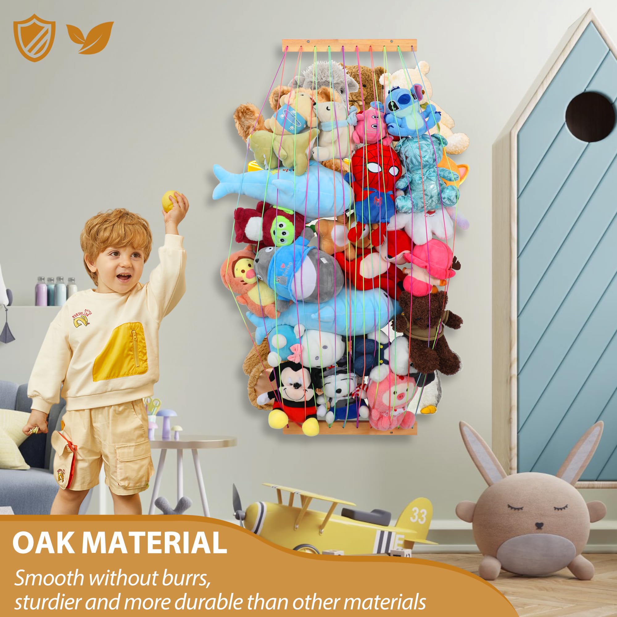 PHOENANCEE adjustable-length shelf demonstrates 43 to 70 inch extension for various sizes.