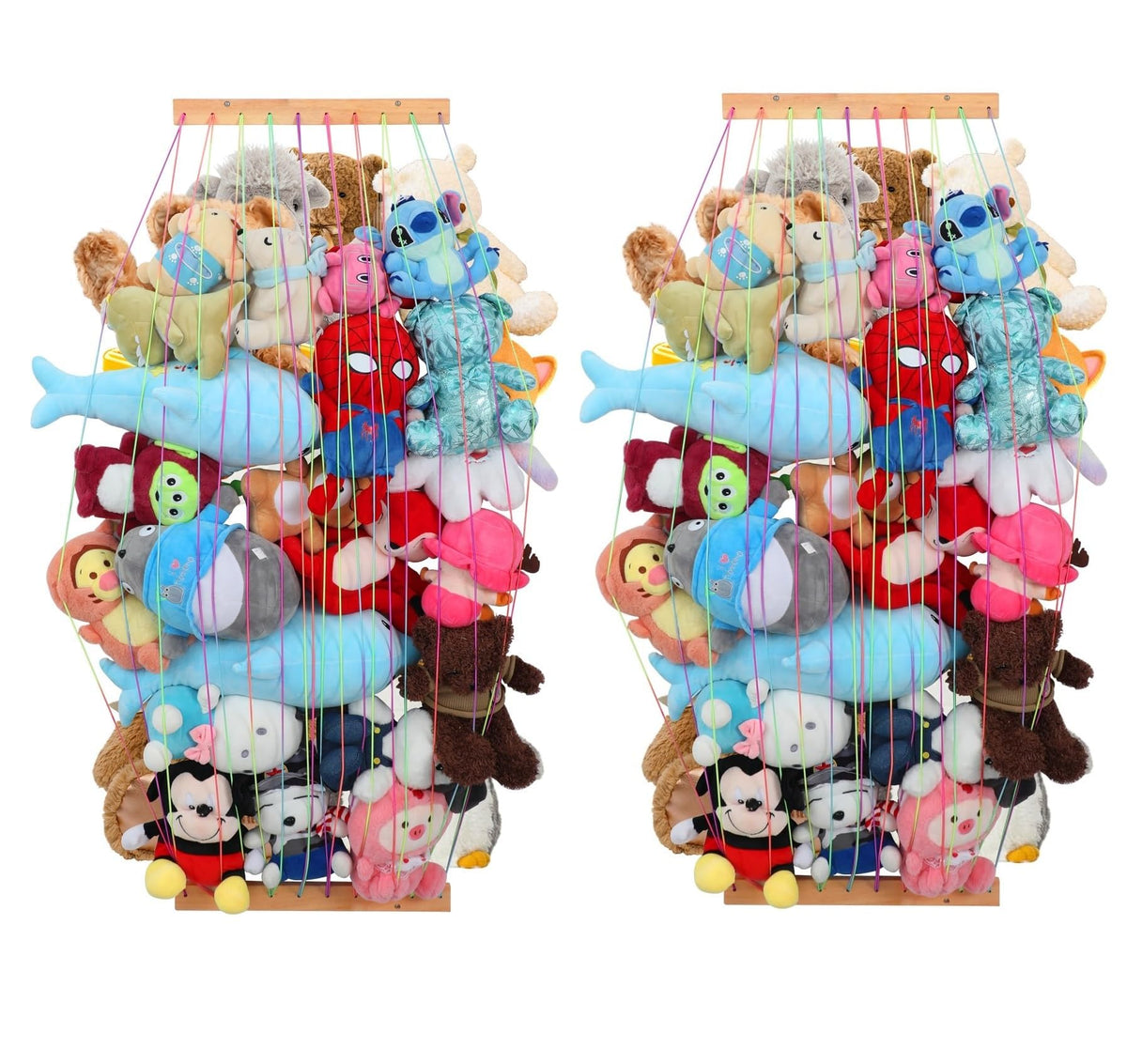 PHOENANCEE stuffed animal storage organizers on wall reduce clutter and create tidy play spaces.