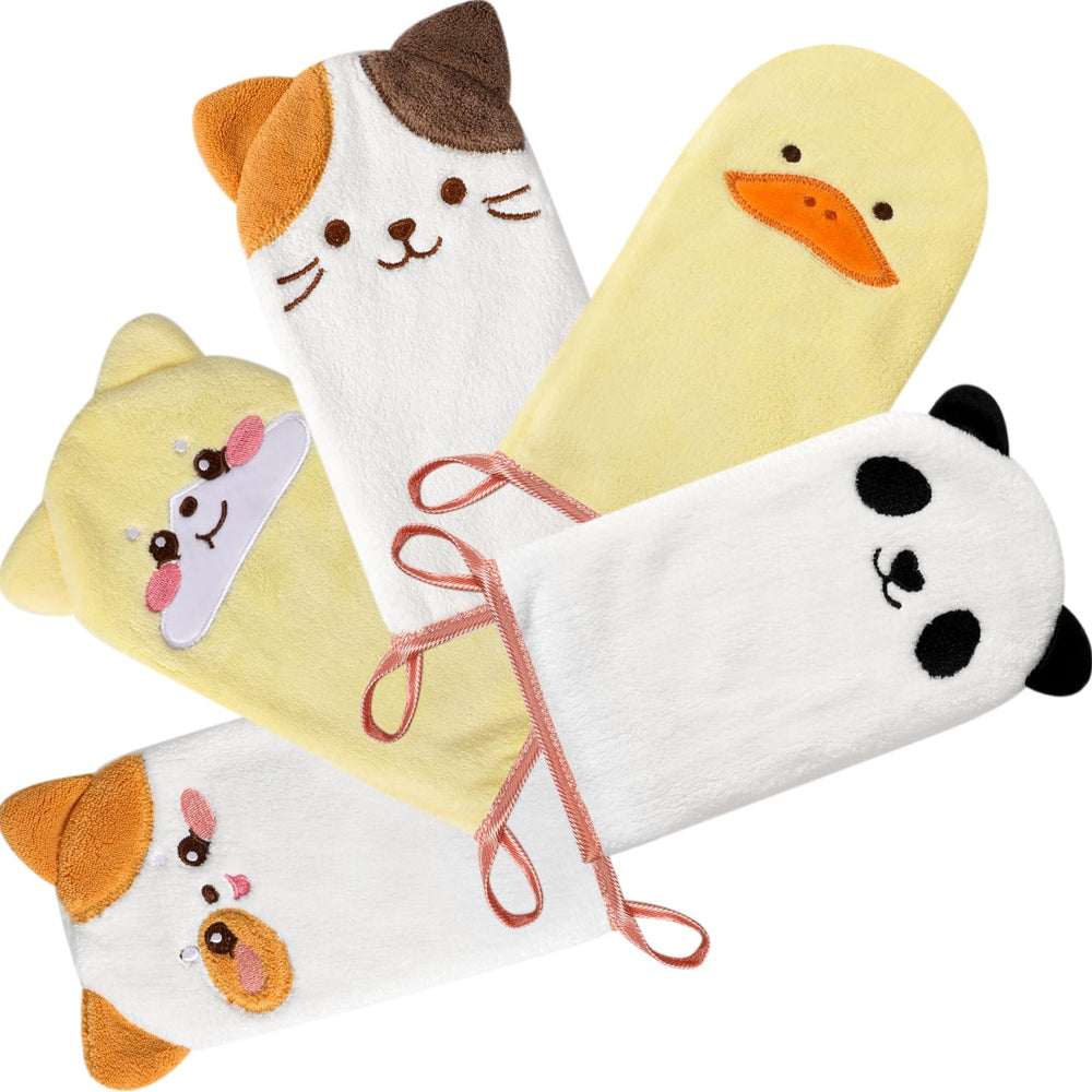 PHOGARY microfiber wash mitt with duck design for gentle baby baths and fun play