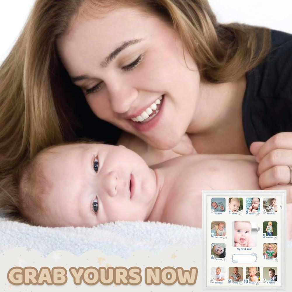 Photo Frame collage baby registry keepsake ideal for baby showers.