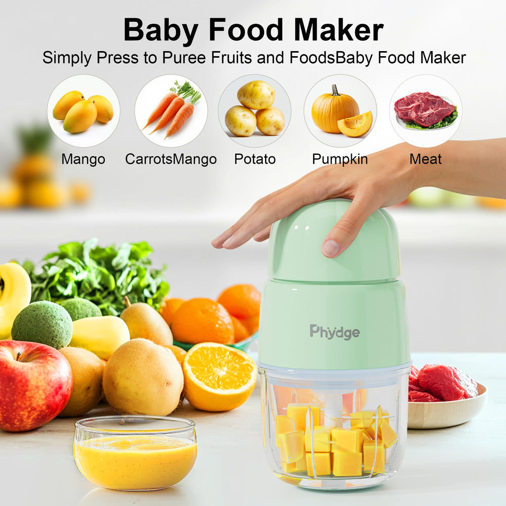 Phydge baby food maker bowl highlights roomy 10oz capacity for small batches.