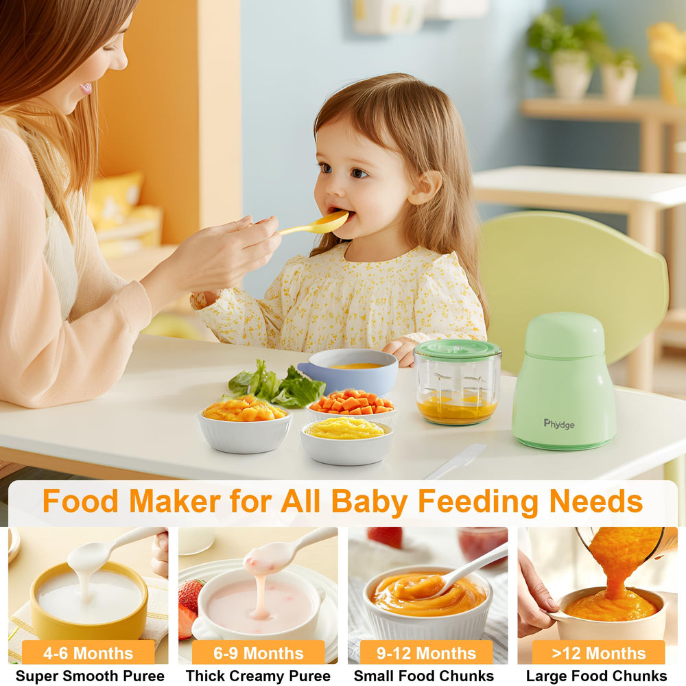Phydge baby food maker green BPA free plastic ensures safe meals