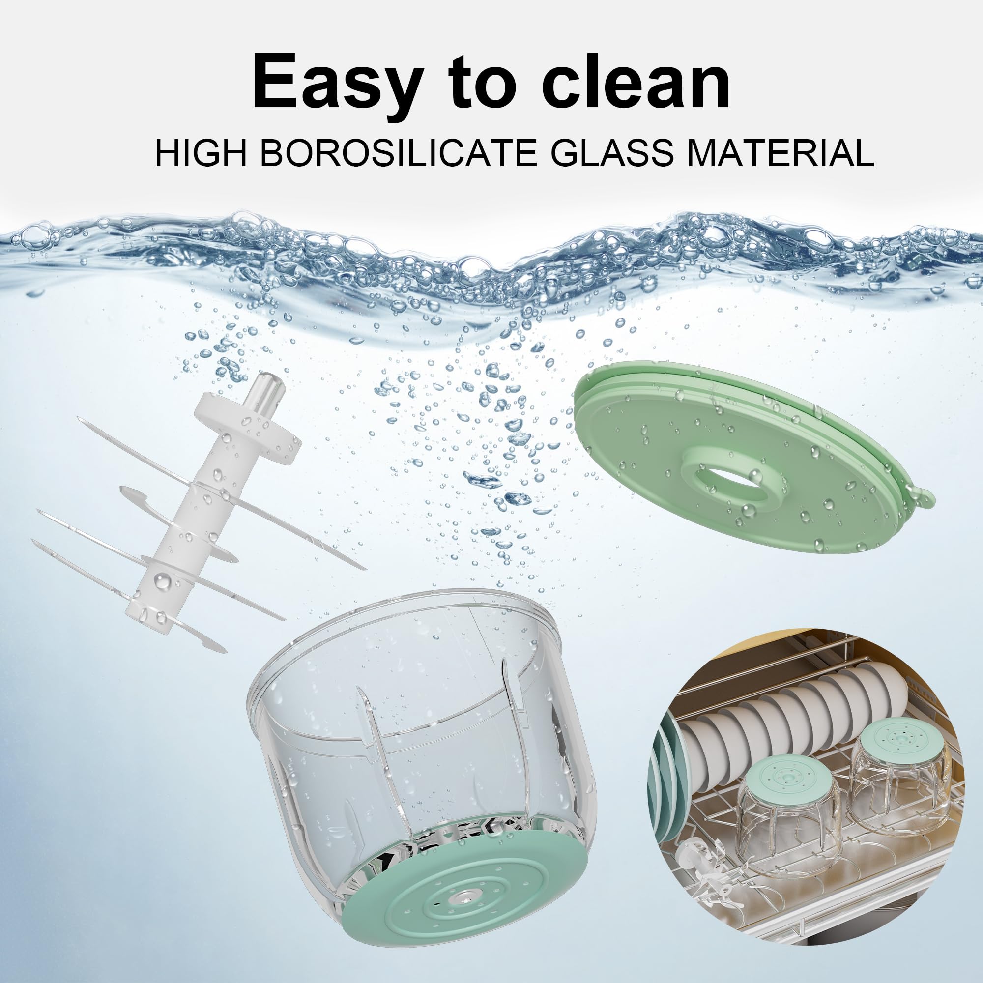 Phydge baby food maker green silicone seal prevents spills during blending