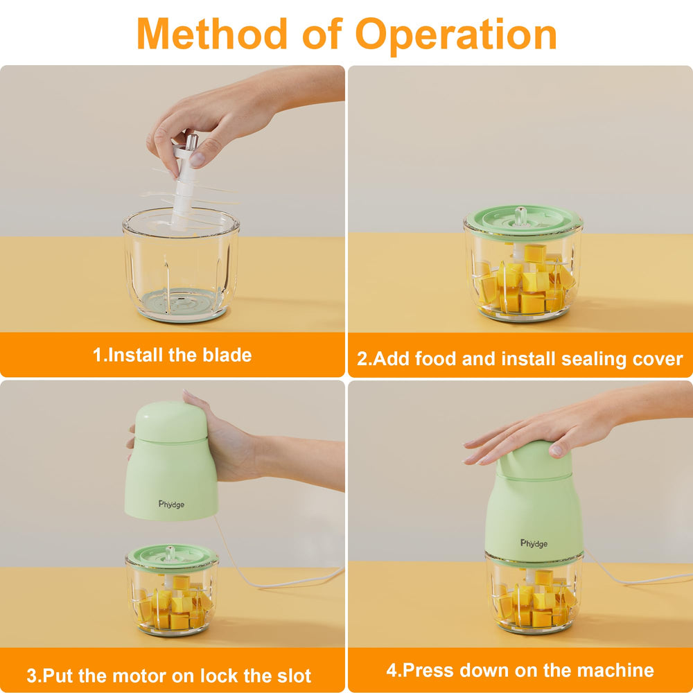 Phydge baby food maker green start button enables simple operation