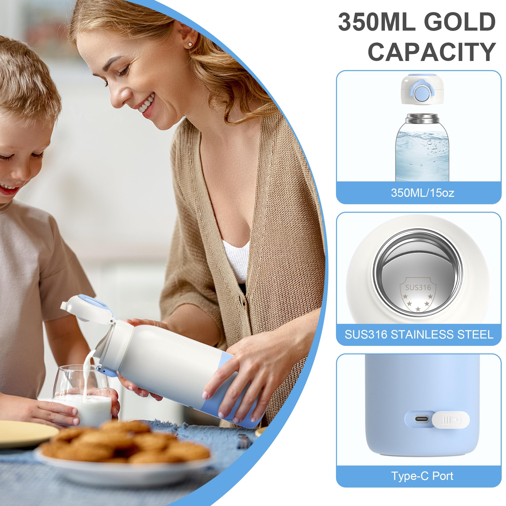 Phydge bottle warmer with quick-heat display helps parents monitor temperature easily.