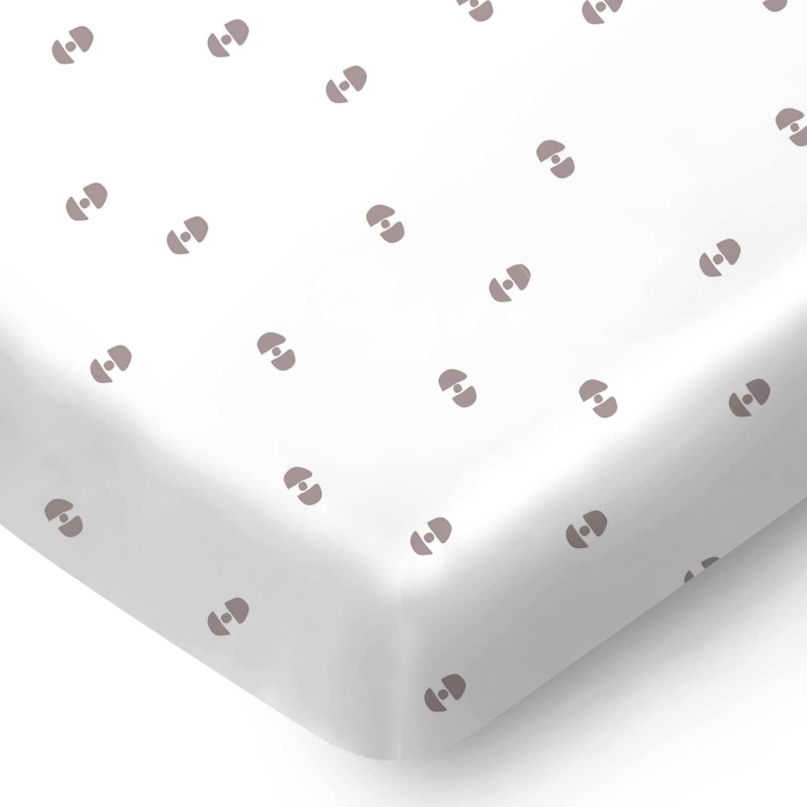 Pickle & Pumpkin mini crib sheet geometric pattern for cozy nap times.