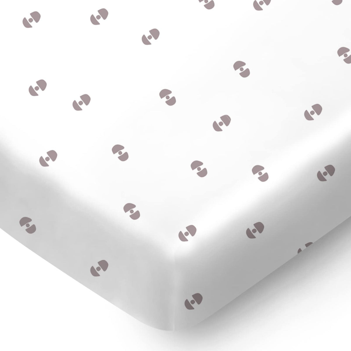 Pickle & Pumpkin mini crib sheet geometric pattern for cozy nap times.