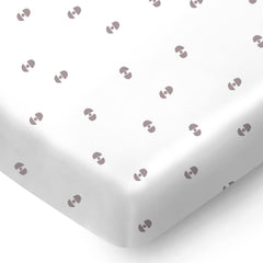 Pickle & Pumpkin mini crib sheet geometric pattern for cozy nap times.