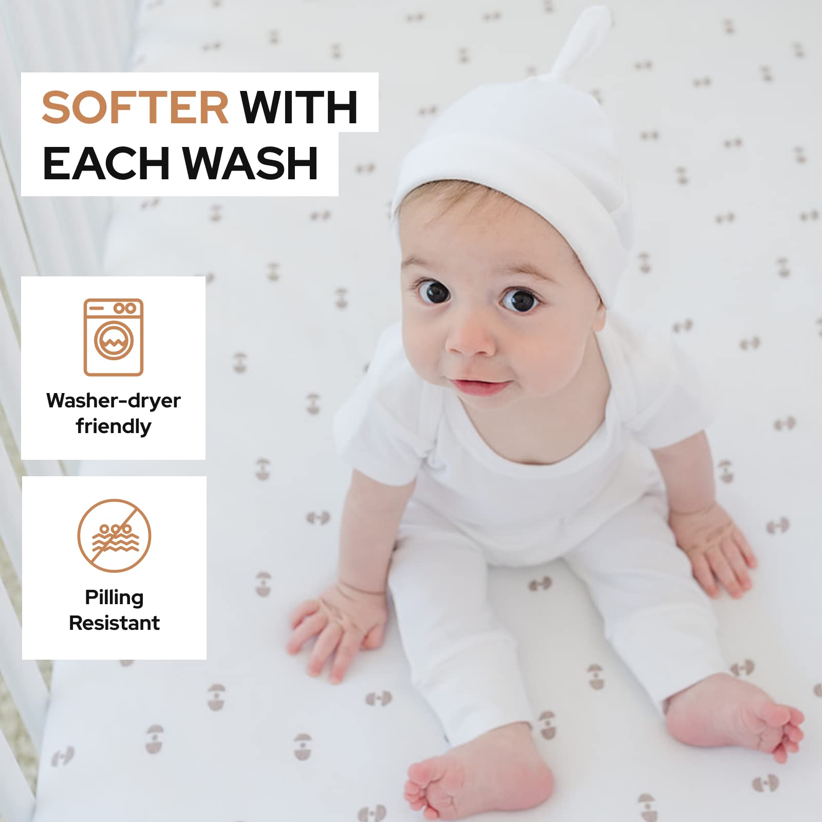 Pickle & Pumpkin washer dryer friendly sheets simplify cleanup.