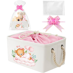 Pickmesh baby shower storage basket with rectangular design keeps diapering essentials organized.