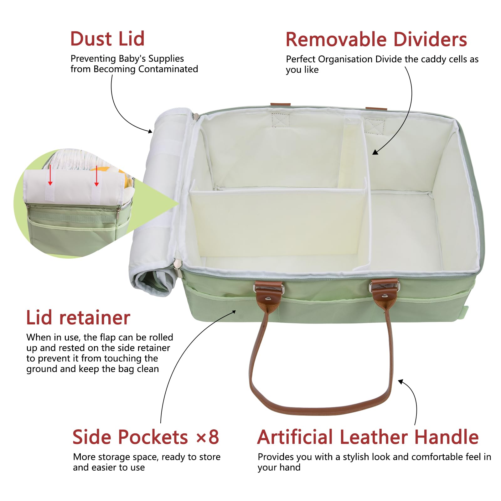 Picsthetic diaper bag in use at daycare setting