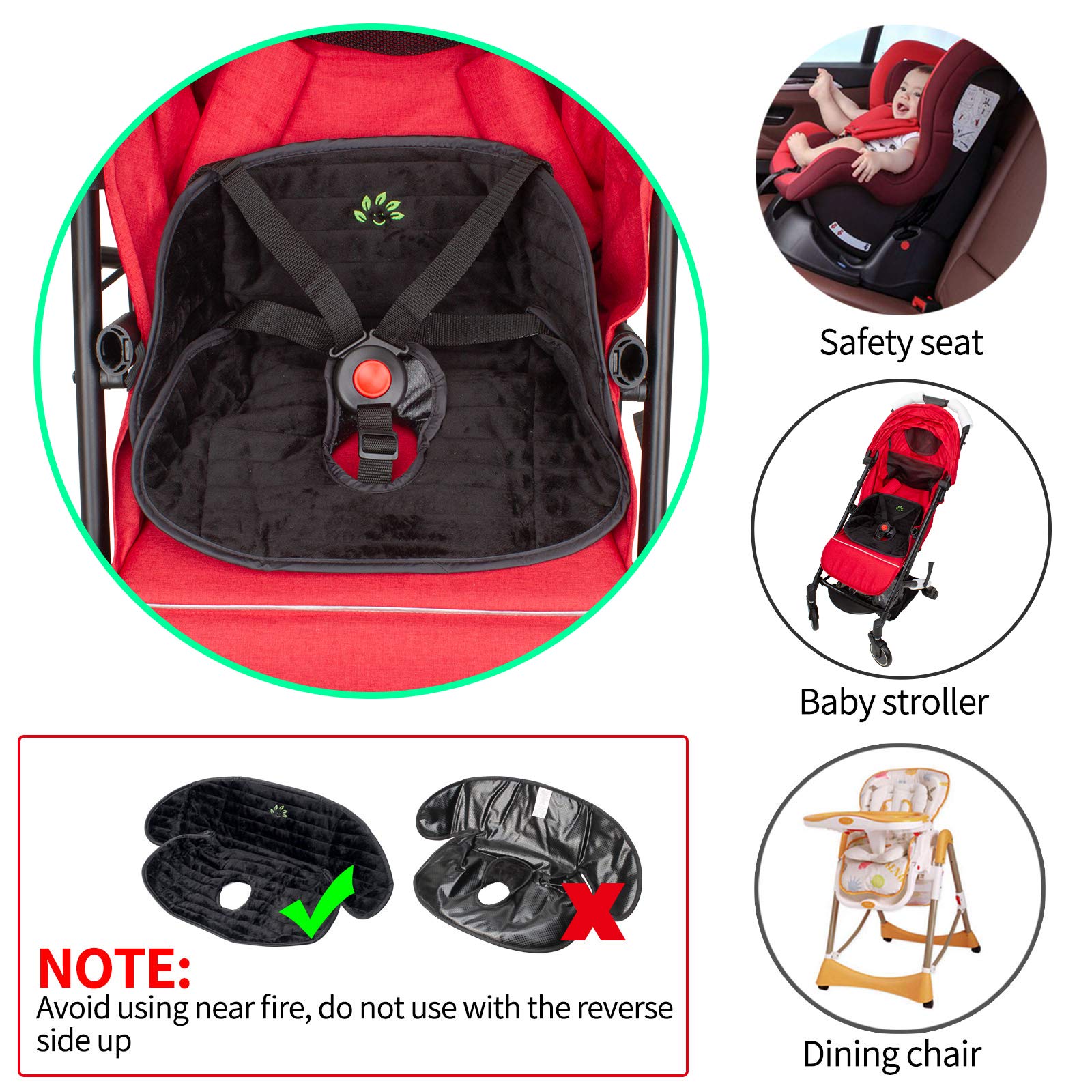 Piddle Pad car seat protector black back view highlights non-skid backing for secure training