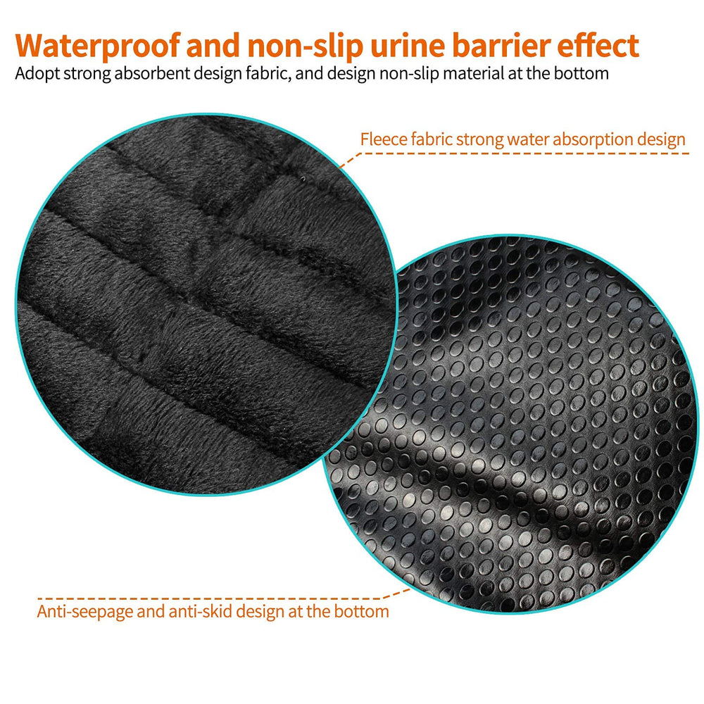 Piddle Pad waterproof back-layer closeup demonstrating mess protection during car rides