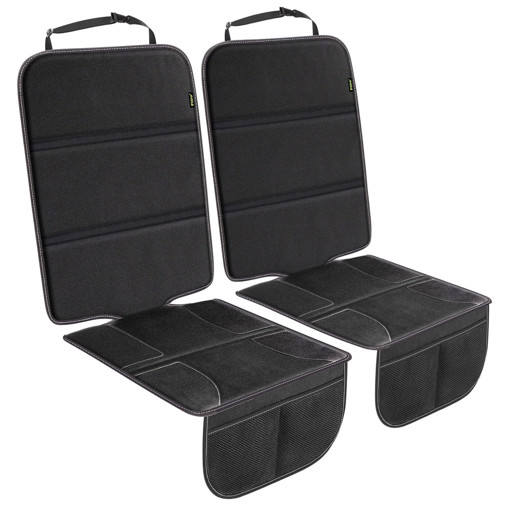 PIDO car seat protector back coverage protects leather seats from indentations and spills.