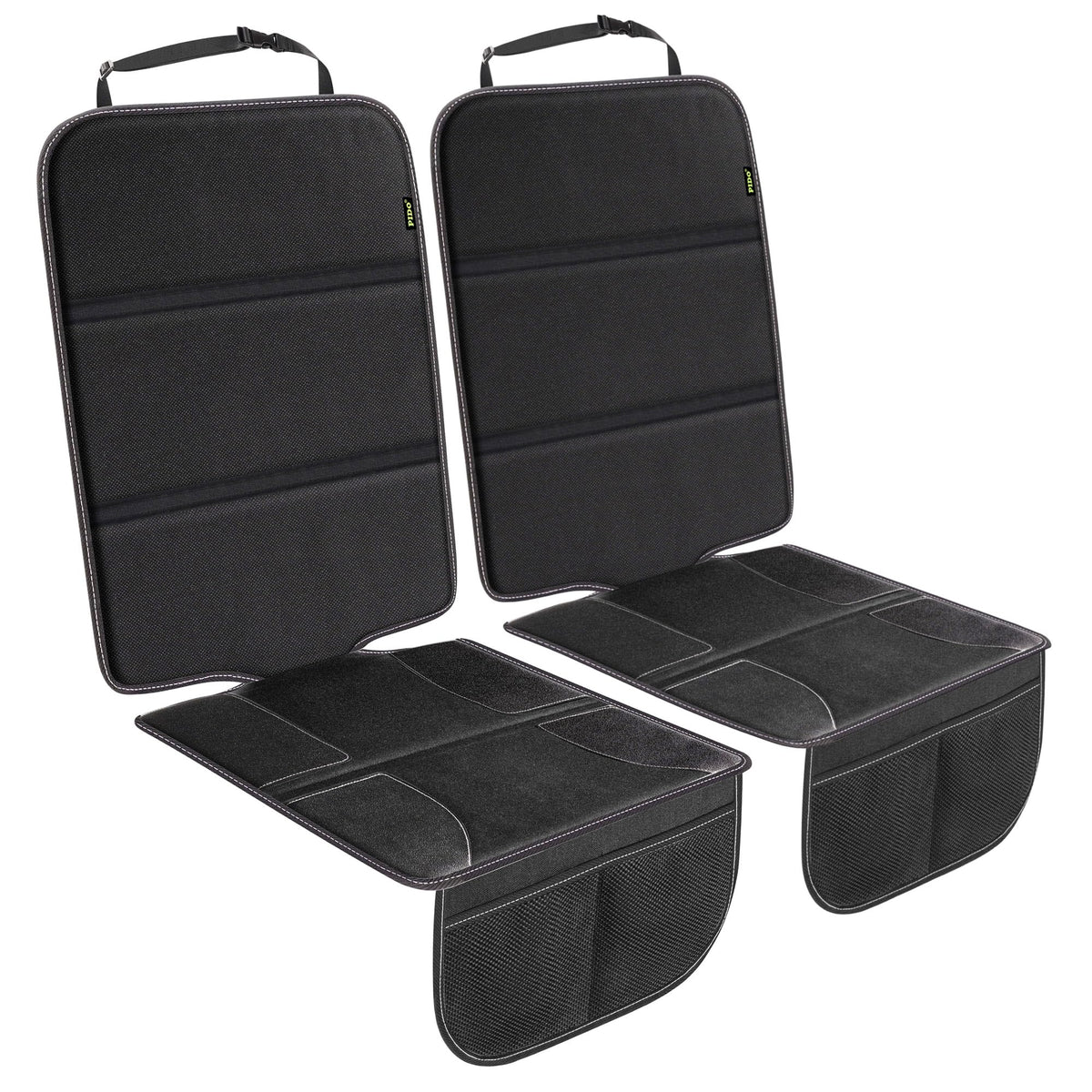 PIDO car seat protector back coverage protects leather seats from indentations and spills.