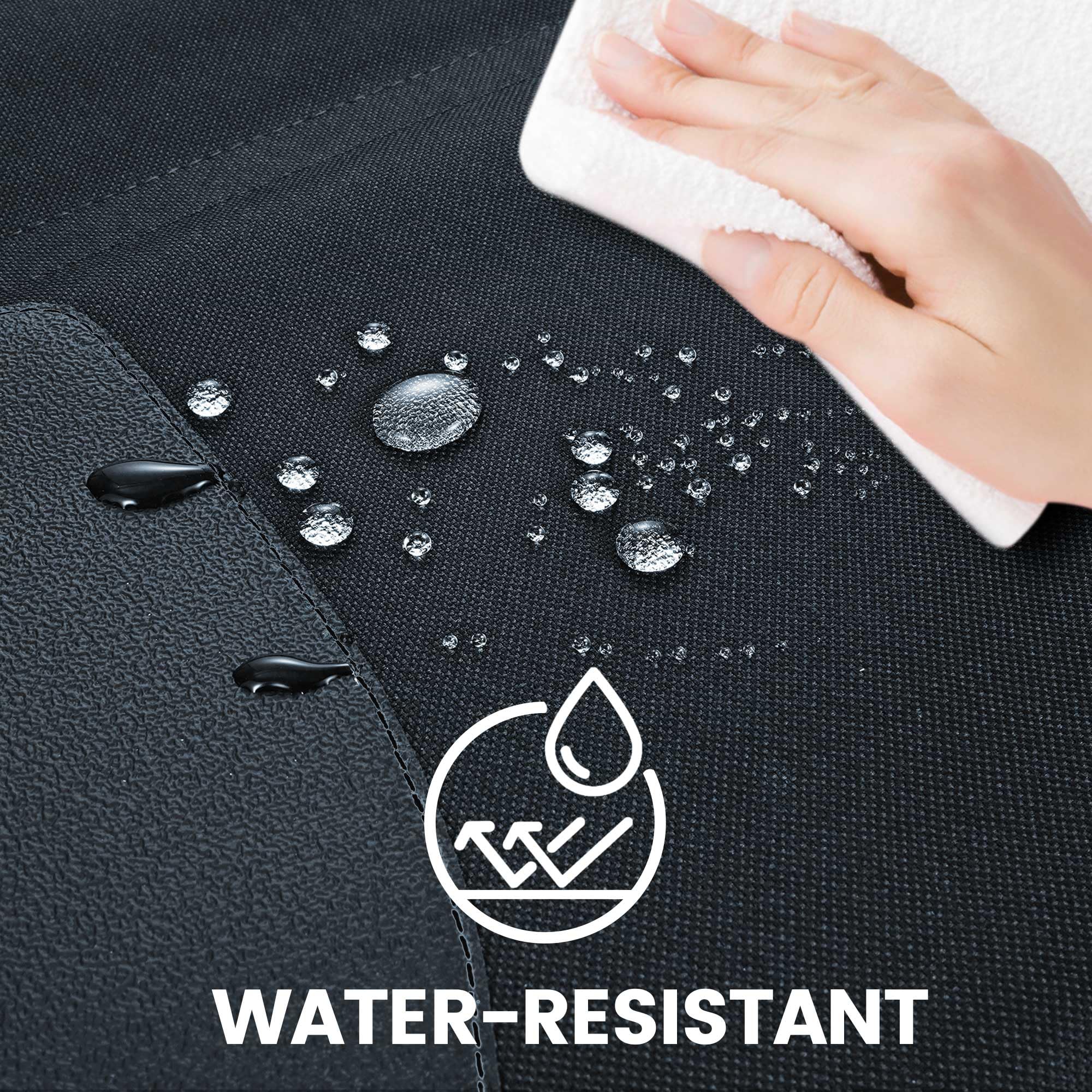 PIDO car seat protector features a non-slip base to prevent sliding.