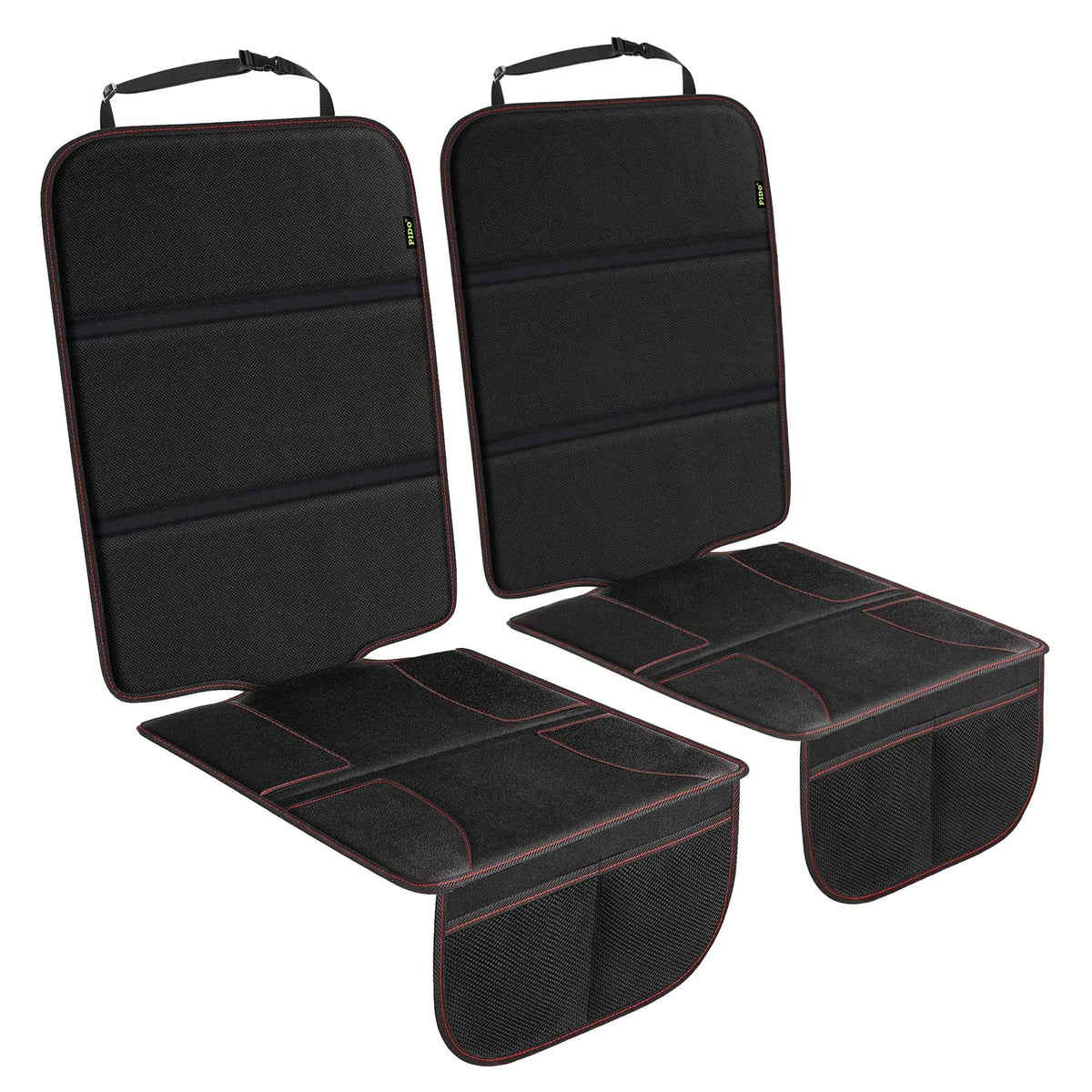 PIDO car seat protector with thick padding shields leather seats from spills during travel.