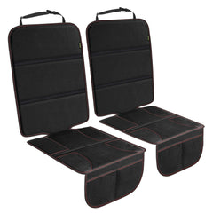 PIDO car seat protector with thick padding shields leather seats from spills during travel.
