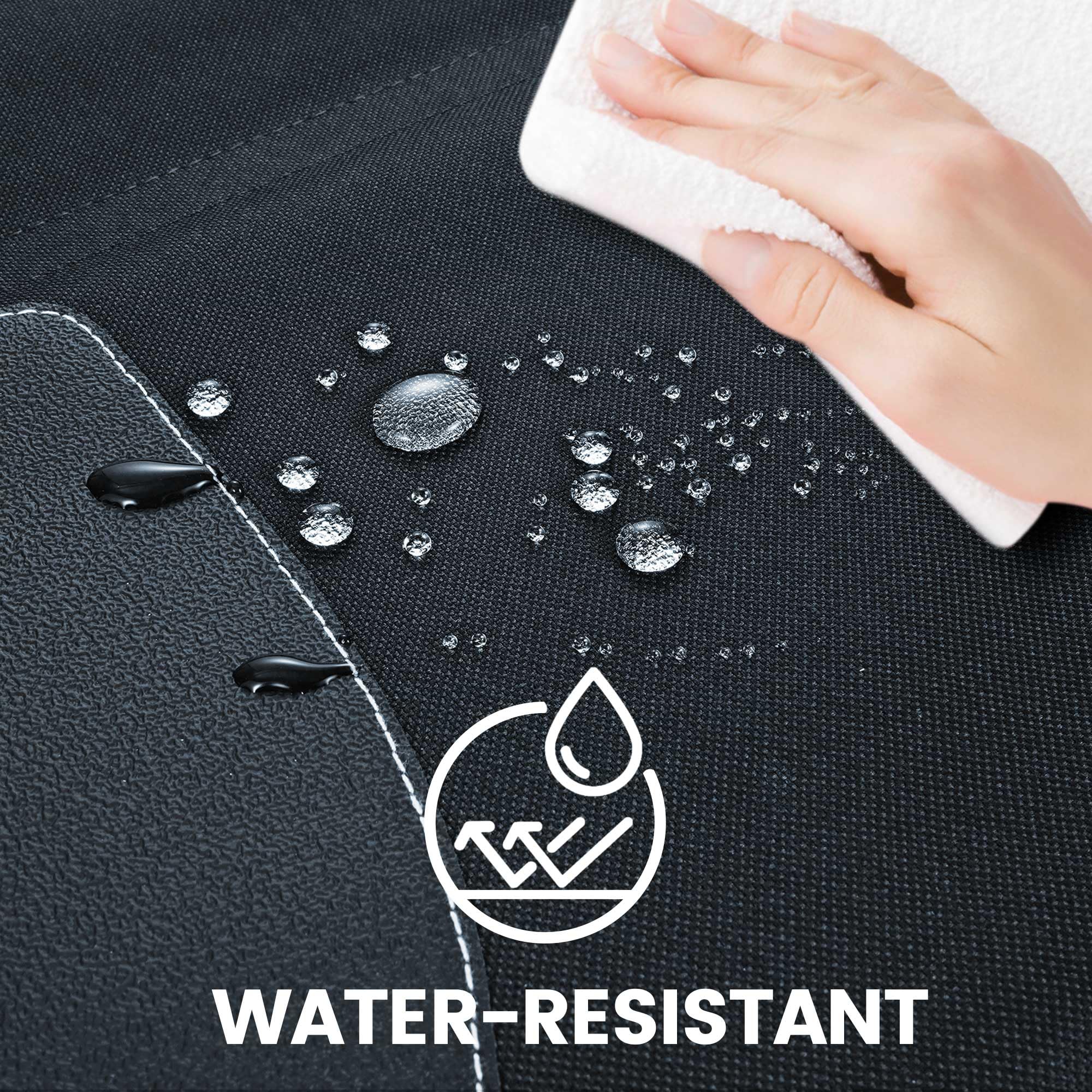 PIDO car seat protector non-slip edges minimize sliding for safer seating.