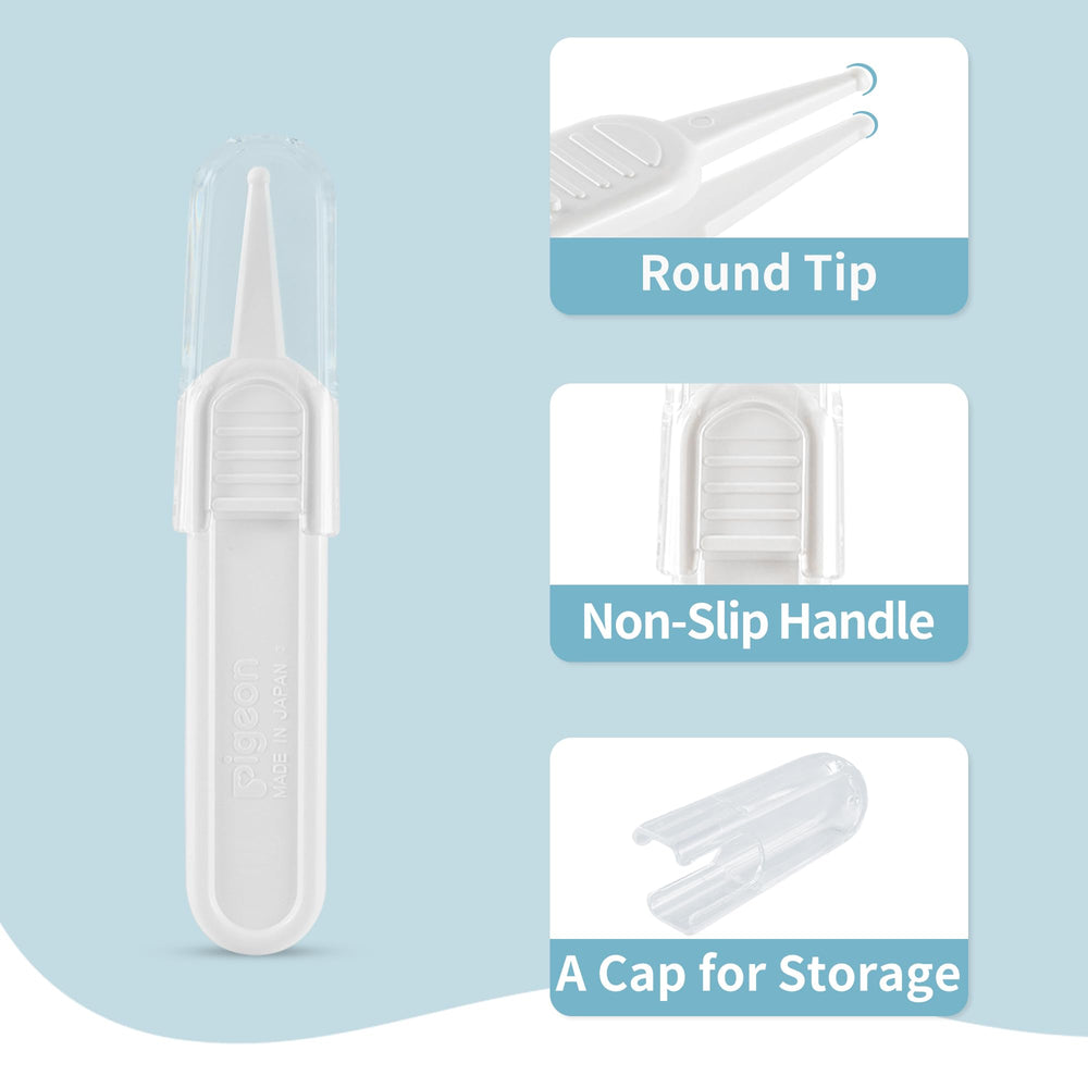 PIGEON 4-in-1 grooming kit nasal sucker with U-shaped tip for gentle suction.
