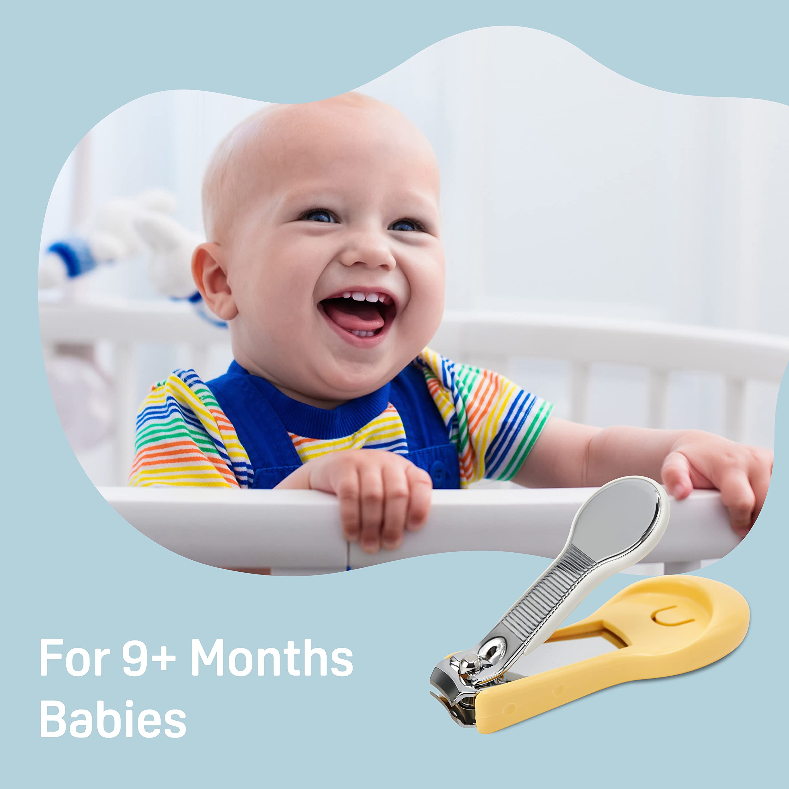 Pigeon baby nail clipper easy-grip handle providing stable control during cuts