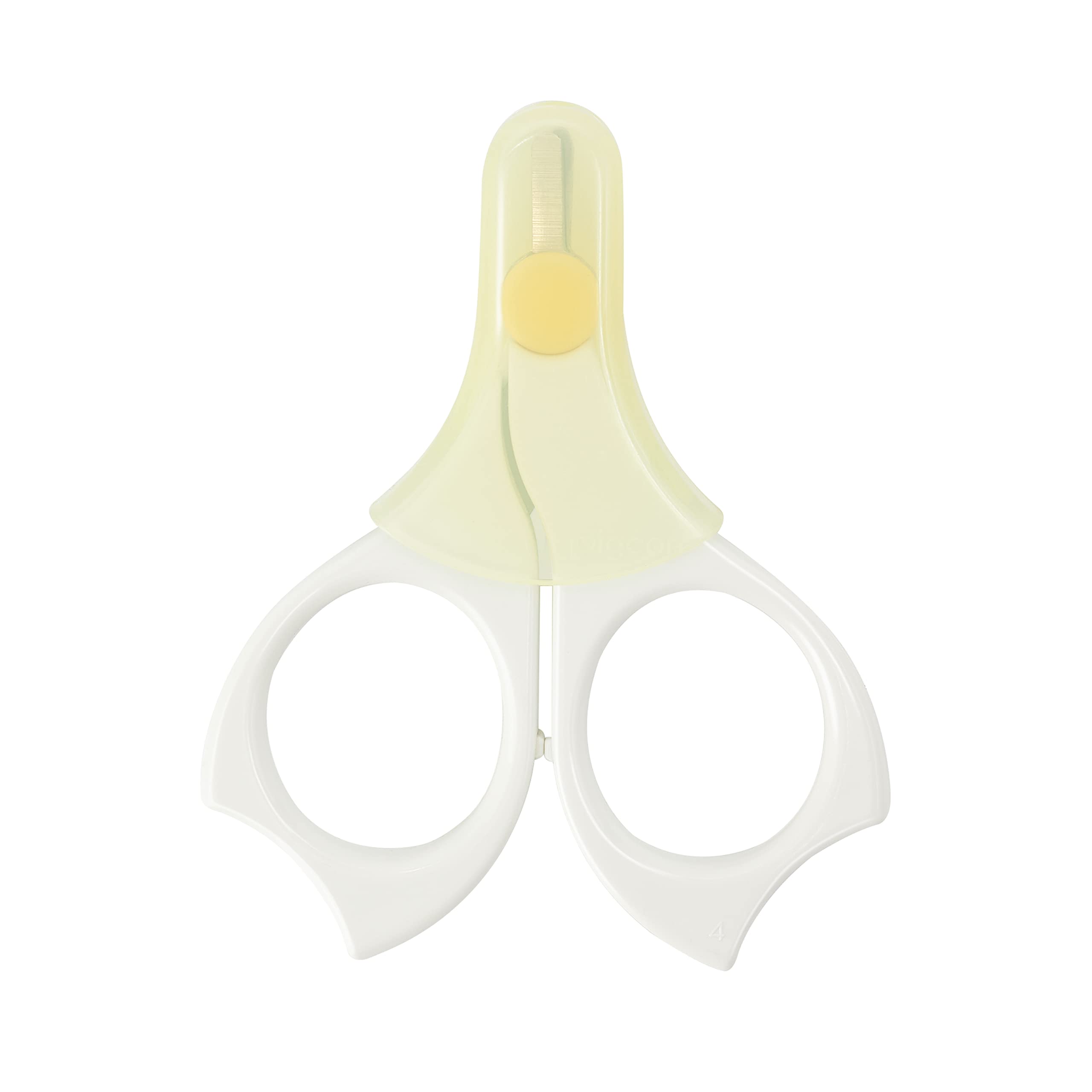Pigeon baby nail scissors rounded tip for safe infant grooming.