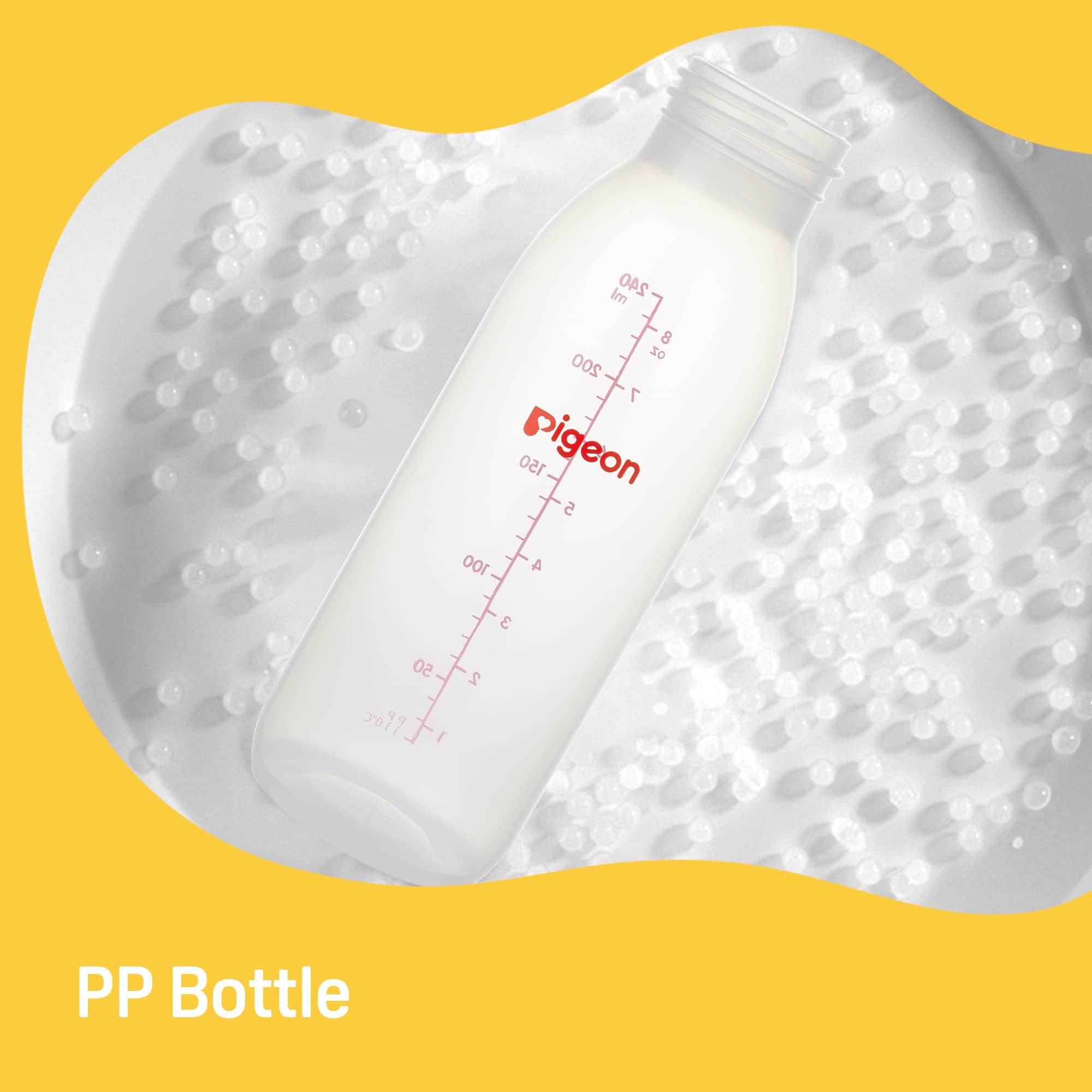 Pigeon bottle base is thick for stable feeding.