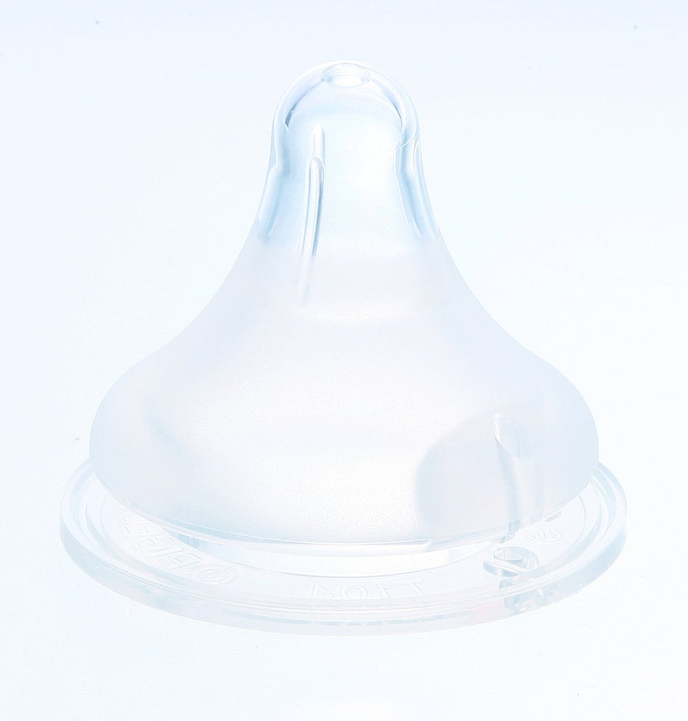 Pigeon nipple held in hand demonstrates compact small-size for newborn feeding
