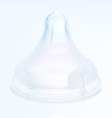 Pigeon nipple held in hand demonstrates compact small-size for newborn feeding