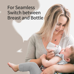 Pigeon Glass Nursing Bottle Anti-Colic Design to reduce feeding discomfort.