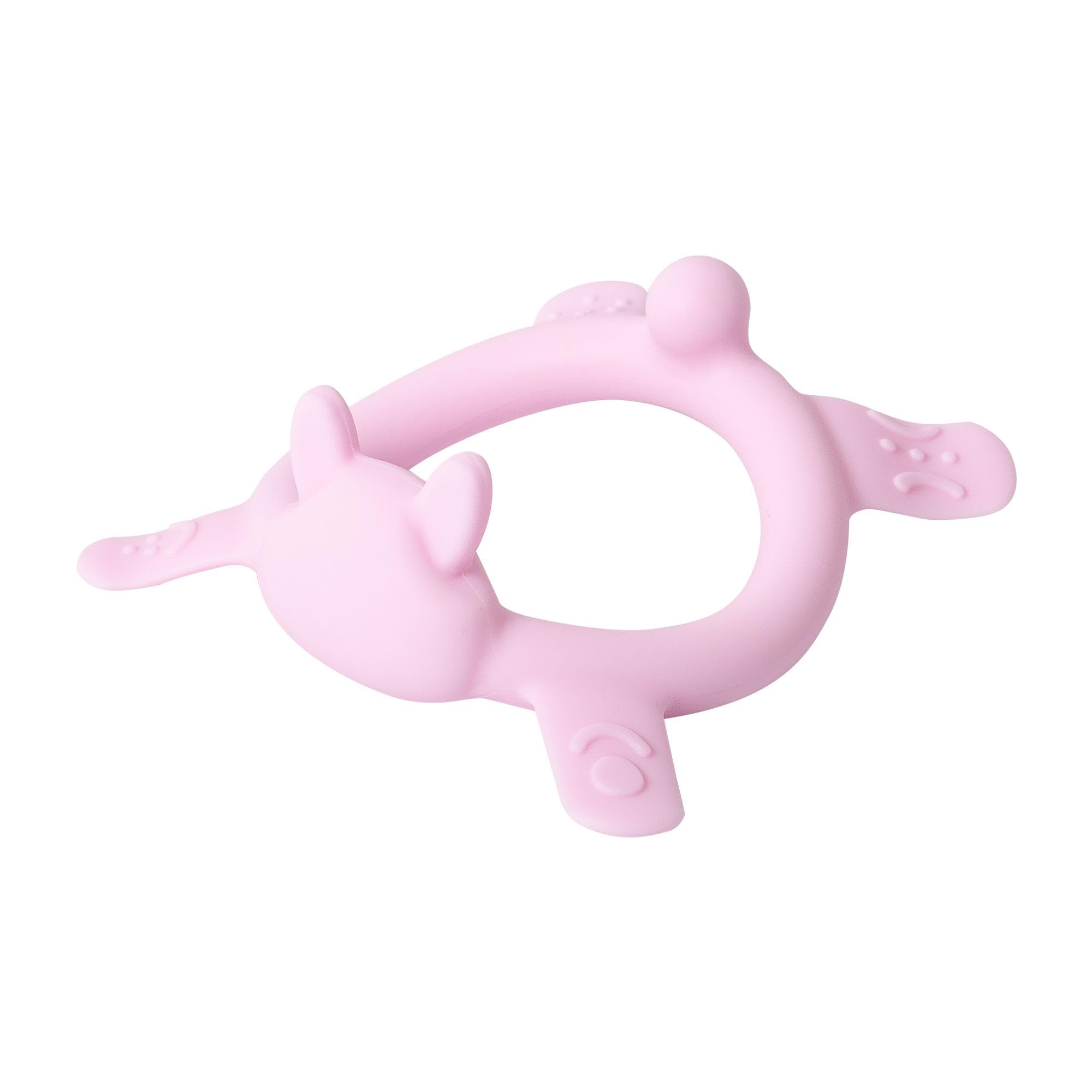 Pigeon pink rabbit teether 3m+ easy grasping and soothing gums