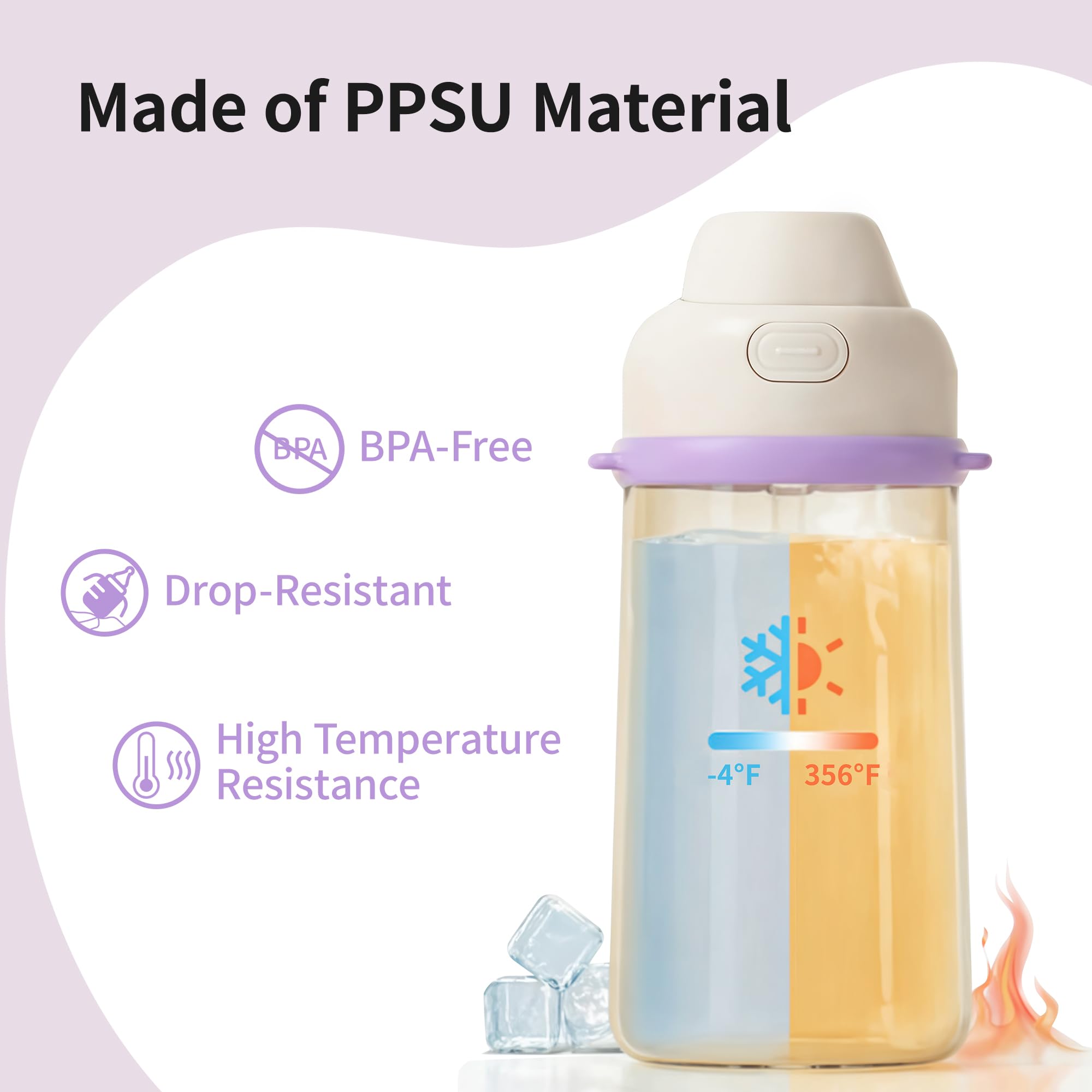 Pigeon PPSU dual spouts close-up highlighting versatile sipping options for kids