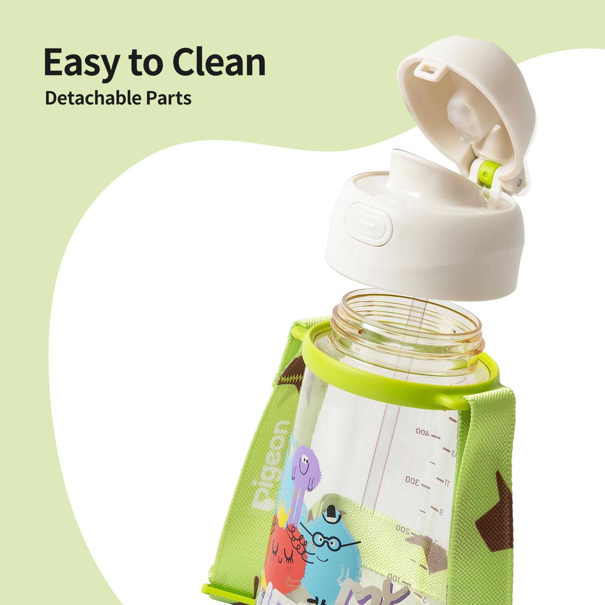 Pigeon PPSU Kids Water Bottle adjustable strap keeps it easy to carry