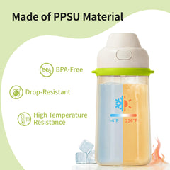 Pigeon PPSU Kids Water Bottle one-click lid enables easy independent use
