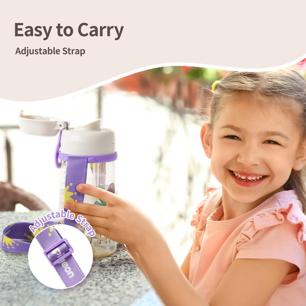 Pigeon PPSU bottle in backpack illustrating leak-proof design for school days