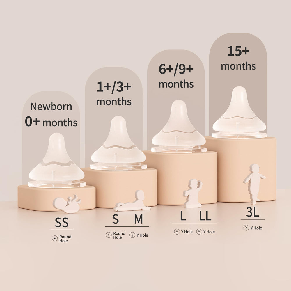 Pigeon silicone nipple LL for 9 months+ babies.