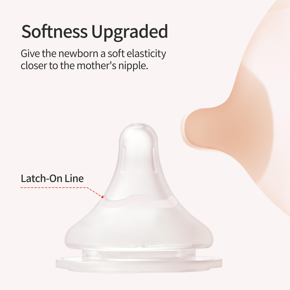 Pigeon silicone nipple SS bottle-to-breast switch setup example