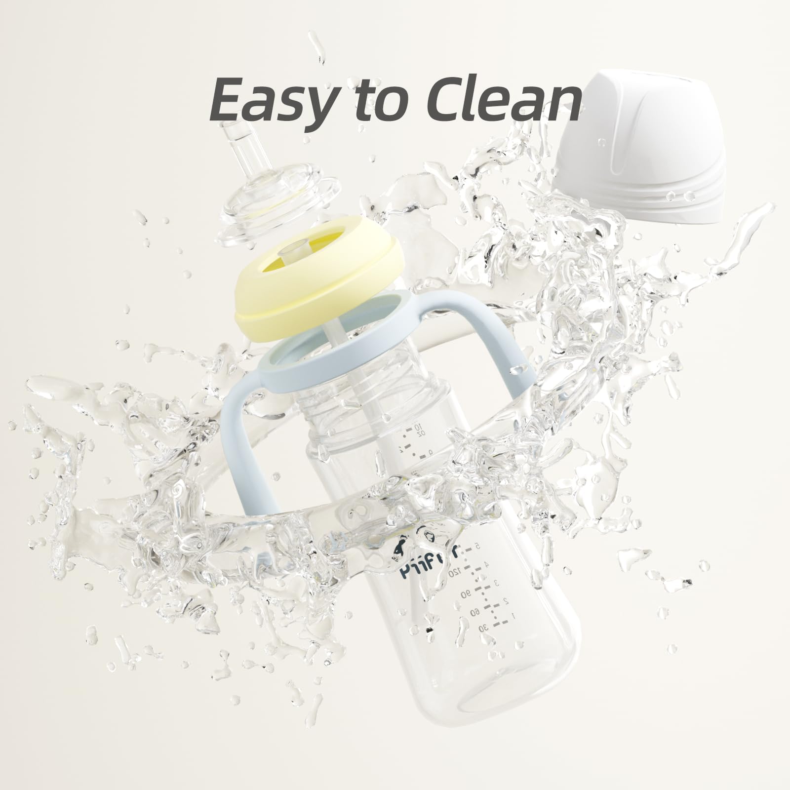 Piifur Sippy Cup Leak-Proof design seals liquids securely when tilted