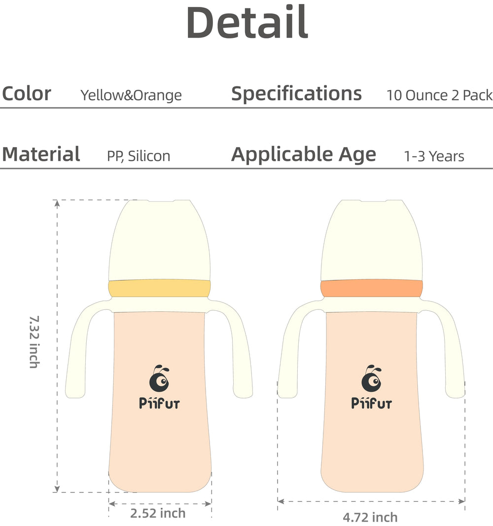 Piifur sippy cups 2-pack provides value and convenience for families