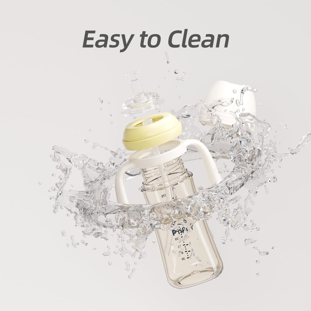 Piifur sippy cups double smile spout delivers smoother water flow