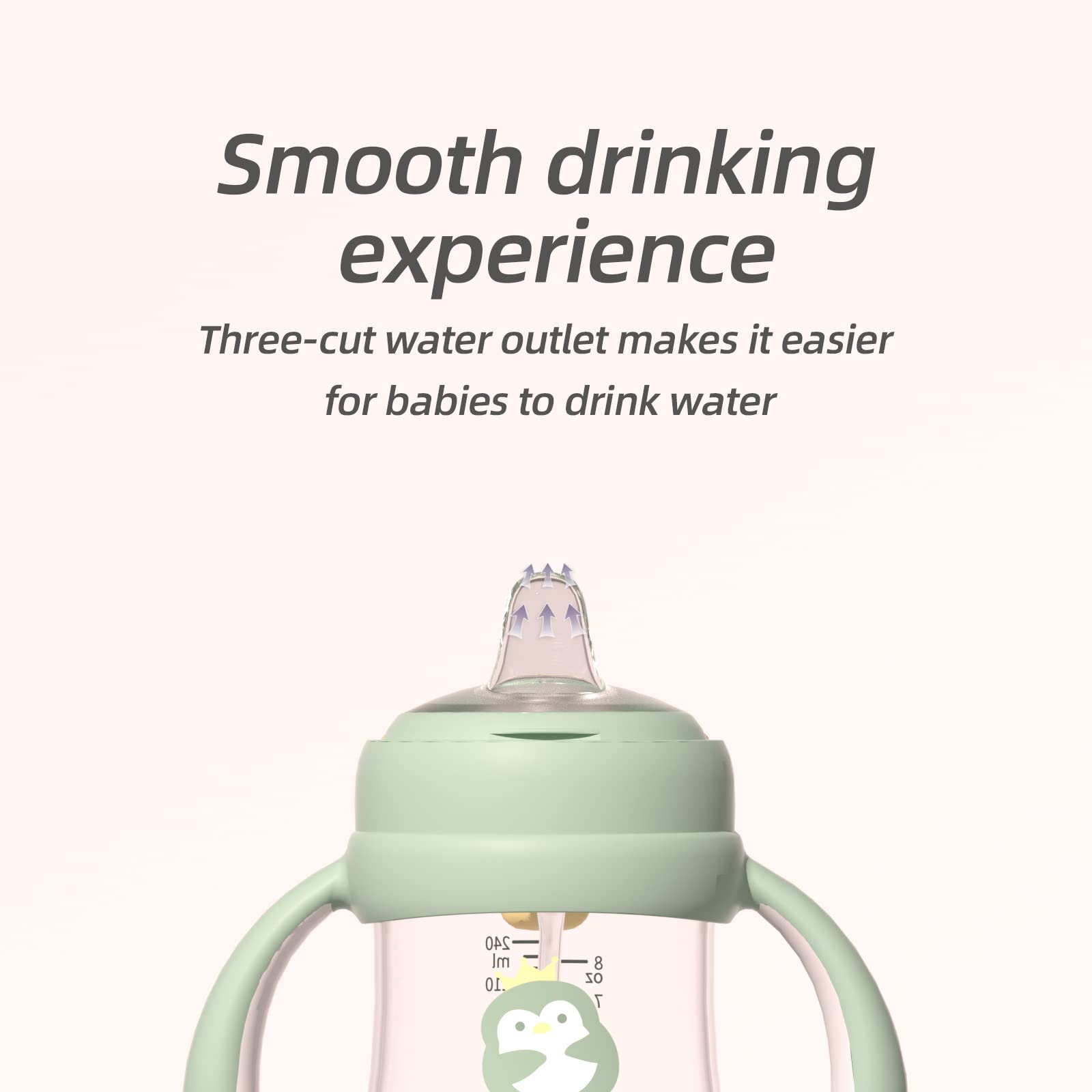 Piifur Tritan Sippy Cup Green storage lid open highlights extra food storage