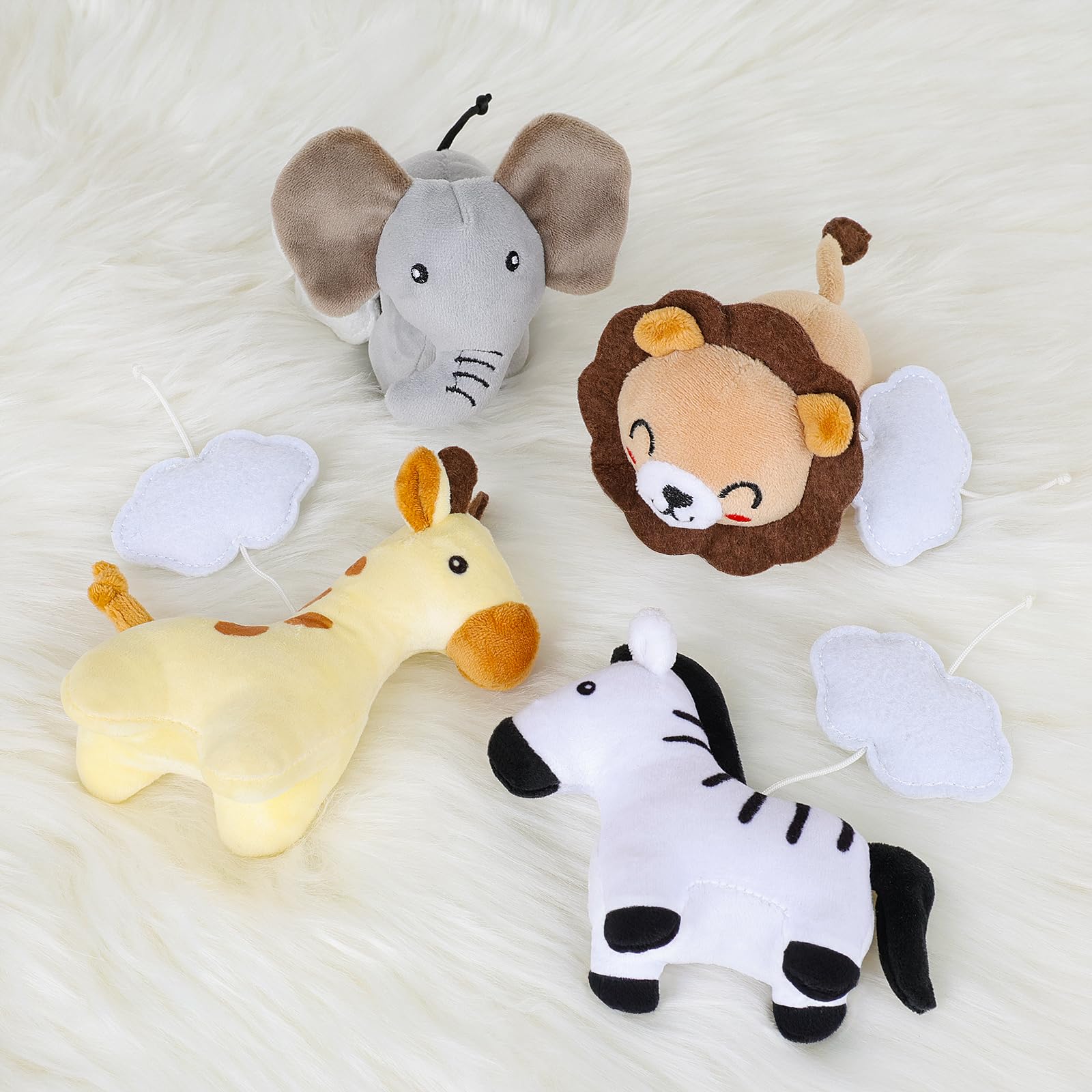 PIIKAGO Animals crib mobile elephant provides soothing motion for calm bedtimes.
